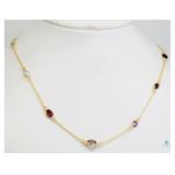 St.Sil Gold Plated Gemstone Necklace