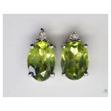 St. Sil Peridot Diamond Earrings