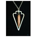 Arrow and Brass Bullet Necklace