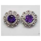 St. Sil Amethyst 2 in 1  Earrings