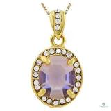 Tanzanite and Diamond Pendant