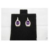 Amethyst Pendent, and Earrings Set