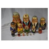 Set of 15 Russian nesting dolls