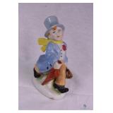 Glazed Ceramic Figurine of young boy - Japanese