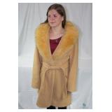 One Lot of Two Winter Wool Coats - Camel and Gray