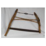 Antique Bow Wooden Primitive Saw