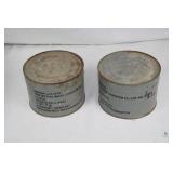 Lof of 2 vintage protective mask canisters