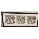 Framed Bev Dolittle triptych