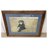 Framed Andrew Wyeth print Faraway