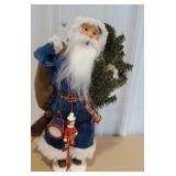 Byers Choice - Santa in Blue Velvet