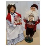 2x$ Byers Choice -2 gingerbread Mr & mrs Santa