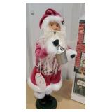 Byers Choice - pink Santa - breast cancer