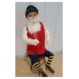 Byers Choice - Santa sitting on a stool