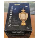 Brass outdoor pole light