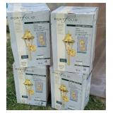 4x$ Brass outdoor lights