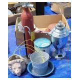 Advertising tins, enamel ware, money clips, etc.