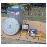 Like new trash can, light, drop light, and 30 amp
