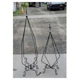 2 plant stands, 1 is 54", 1 is 42"