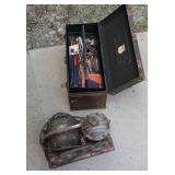 Tool box and electric motor.