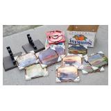 Hose reel, wooden plaques, etc.