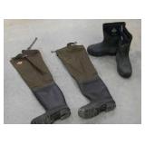 Muck boots and waders. Size 10