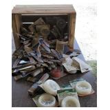 Disposable paint brushes and trim line.