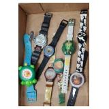 Box of character cartoon watches