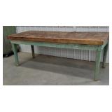 True Butcher block top table 96"x36"x34"t 3"thick