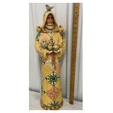 Tall Jim Shore cloaked man with birds approx 25"