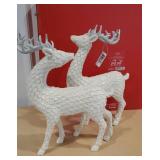 Lenox - pair of frosted deer