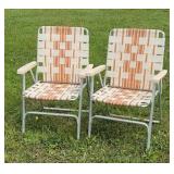 2 aluminum folding chairs