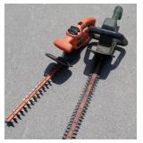 2 electric hedge trimmers