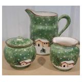 Made in Italy Christmas pitcher with creamer and