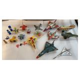 Box lot vintage military planes, etc...