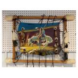 Native American painting on leather - leather