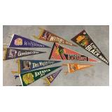 Lot of 9 pennants with Native Americans