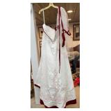 Alfred Angelo wedding dress with sash and veil.