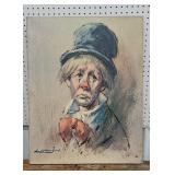 Clown on canvas