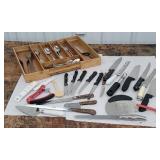 Box of kitchen utensils