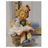 MJ Hummel - 2pc sharing a story - girl with cat