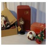 2 Christopher Radco ornaments, & 2 folk art