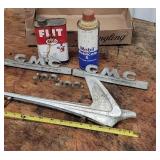 Hood ornament, oil bottles