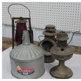 Lanterns, oil lamp parts, funnel