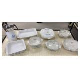14 piece Corning Ware Blue Cornflower bakeware