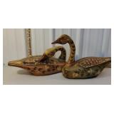 2x$ - 2 large wooden Canadian geese - made in