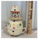 Clown 4 piece tea cup set