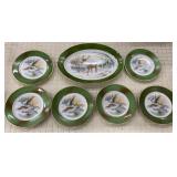 7 piece Stinthal game plate set