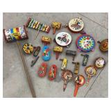 Box lot vintage noisemakers