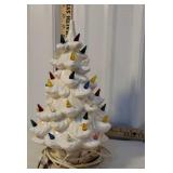 White ceramic light up Christmas tree