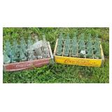 2 coke crates with bottles